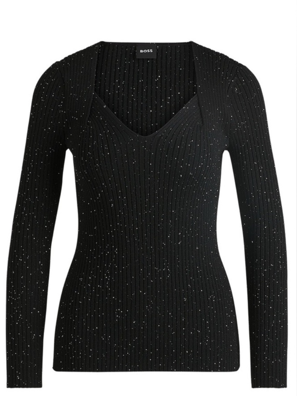NWT HUGO BOSS RIBBED SWEATER WITH SEQUIN EMBELLISHMENTS SZ XL - Picture 5 of 12